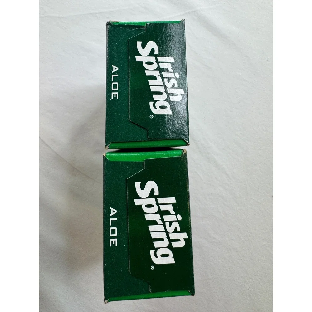 Irish Spring Aloe 3.7 oz Discontinued Older Formula Deodorant Soap Lot of 2